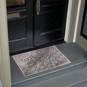 Silver Gray Bokeh Glitter #1 (Faux Glitter) #decor Doormat