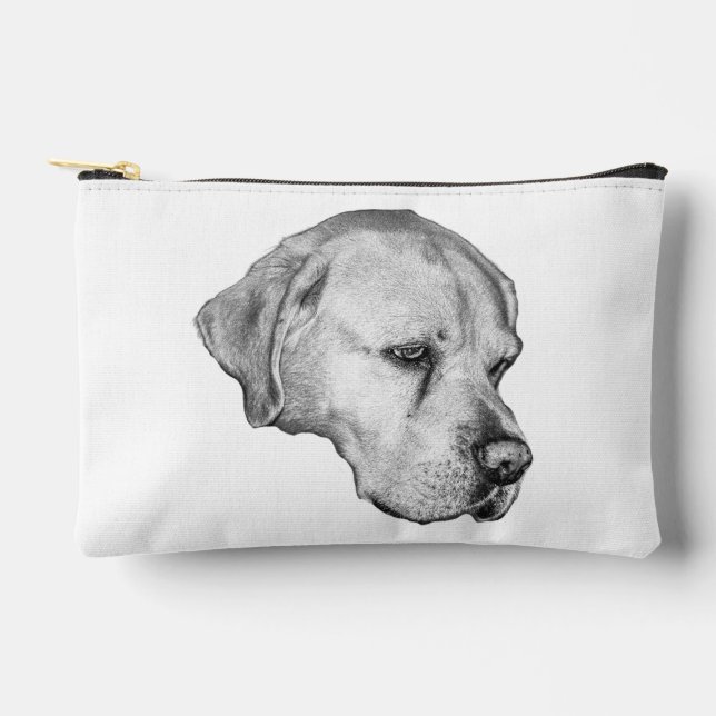 Silver-gray calm look accessory pouch (Front)