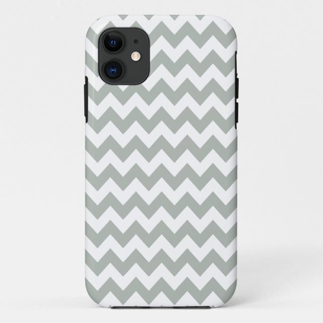 Silver Gray Chevron iPhone 5/5S Case (Back)