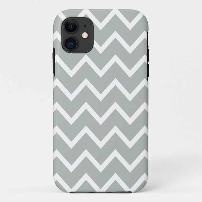 Silver Gray Chevron Iphone 5 Case (Back)