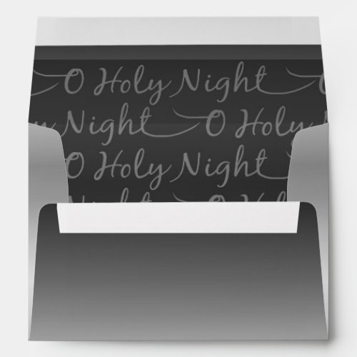 Silver Gray Color Gradient Holy Night Christmas Envelope
