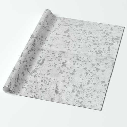 Silver Gray Cowhide Print wrapping paper