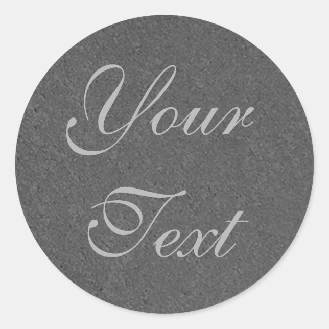 Silver Gray Custom Envelope Seals with Text (Front)