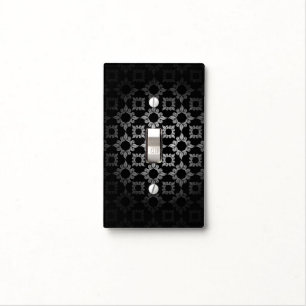Silver Gray Damask Light Switch Cover