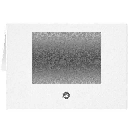 Silver Gray Damask- Thank You (Back Horizontal)