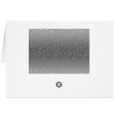 Silver Gray Damask- Thank You Cards (Back Horizontal)