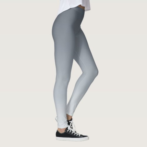Silver Gray Deep to Light Tones Leggings