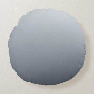 Silver Gray Deep to Light Tones Round Pillow