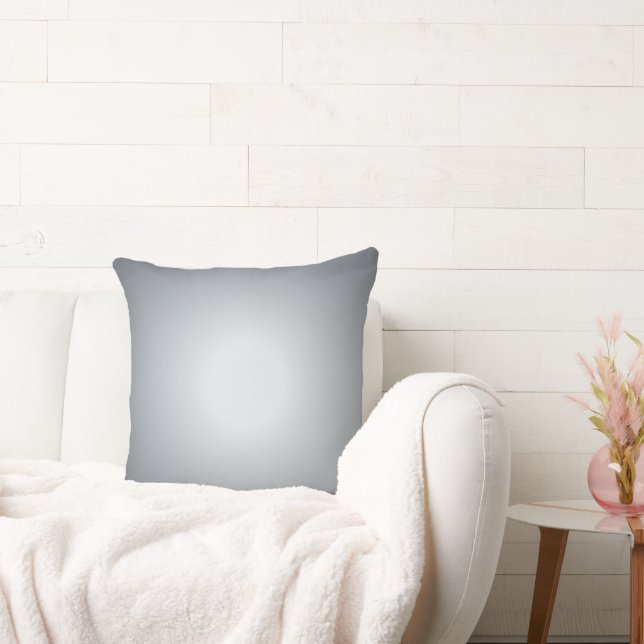 Silver Gray Deep to Light Tones Throw Pillow (Couch)