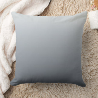 Silver Gray Deep to Light Tones Throw Pillow