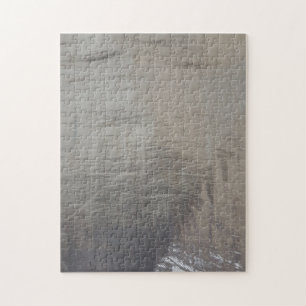 Silver Gray Foiled Fabric Look Jigsaw Puzzle