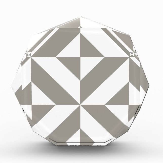 Silver Gray Geometric Art Deco Award (Front)