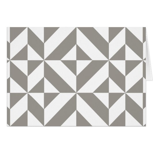 Silver Gray Geometric Art Deco Cards (Front Horizontal)