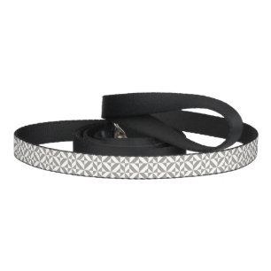 Silver Gray Geometric Art Deco Pet Leash
