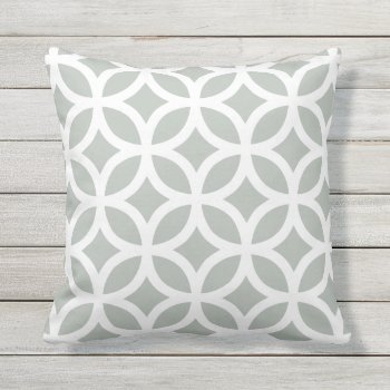 Silver Gray Geometric Pattern Outdoor Pillows by Richard__Stone at Zazzle
