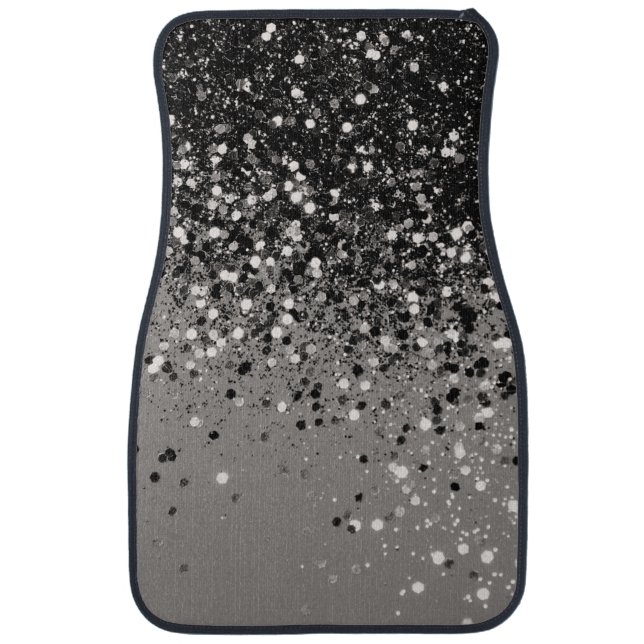 Silver Gray Glitter #1 #shiny Car Floor Mat (Front)