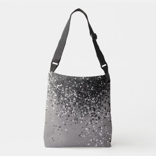 Silver Gray Glitter 1 shiny Crossbody Bag