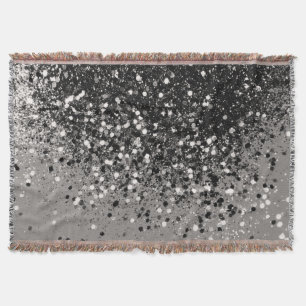 Silver Gray Glitter #1 #shiny Throw Blanket