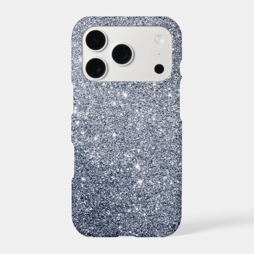 Silver Gray Glitter Background Customized iPhone 17 Pro Case