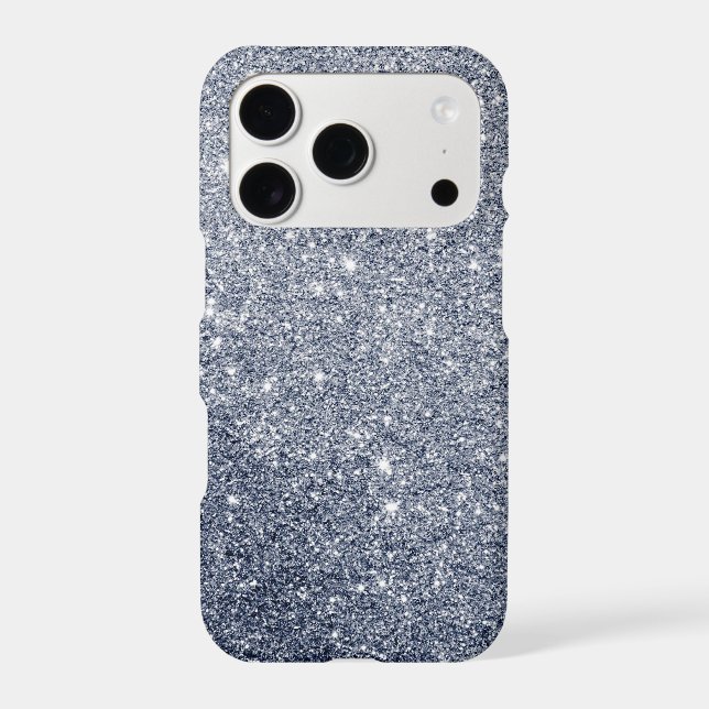 Silver Gray Glitter Background Customized  iPhone Case (Back)