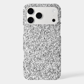 Silver gray glitter faux sparkles iPhone 17 pro max case