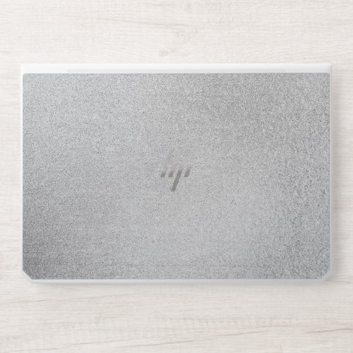 Silver Gray Glitter Textured HP Laptop Skin