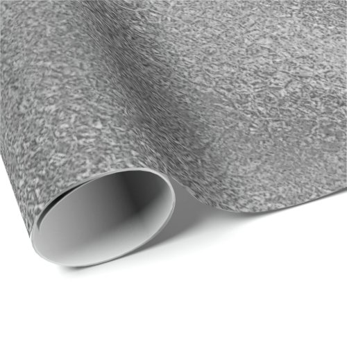 Silver Gray Graphite  Shiny Glass Metallic VIP Wrapping Paper