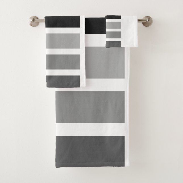 Silver Gray Hues Bath Towel Set (Insitu)