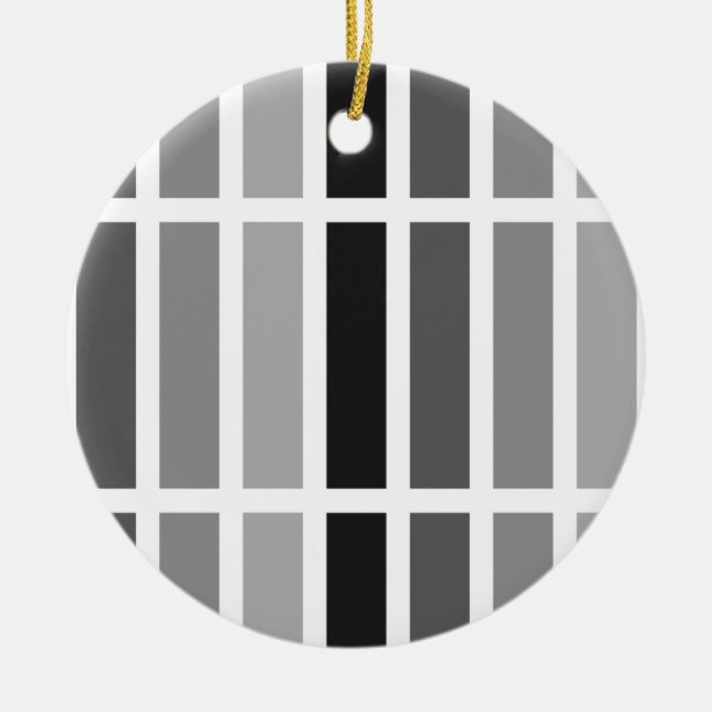 Silver Gray Hues Ceramic Ornament (Front)