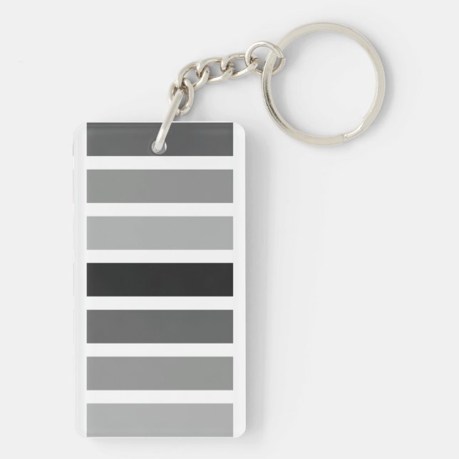 Silver Gray Hues Keychain (Back)