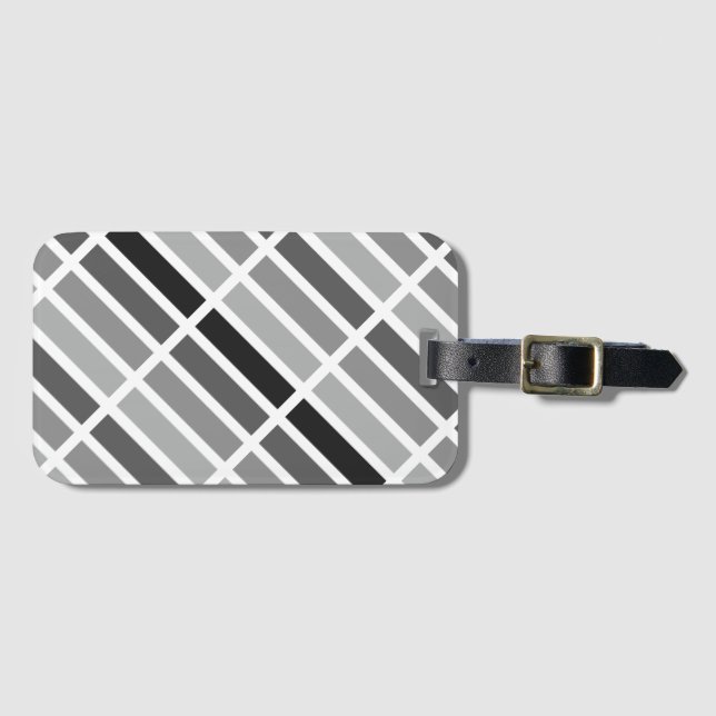 Silver Gray Hues Luggage Tag (Front Horizontal)