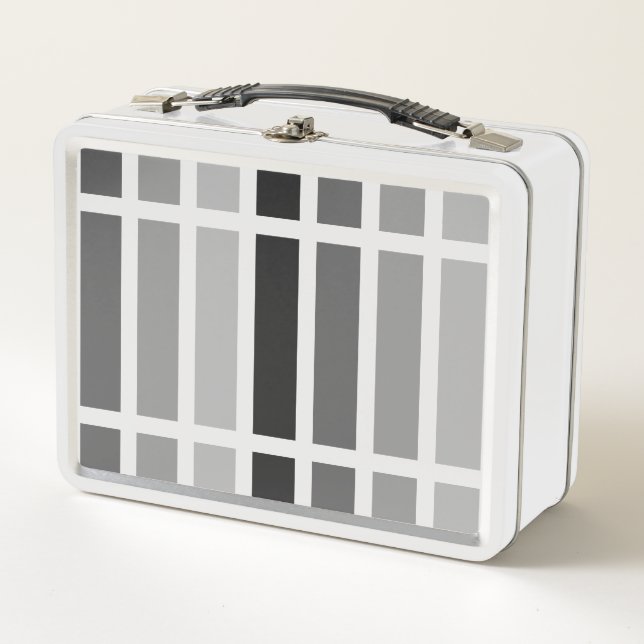 Silver Gray Hues Metal Lunch Box (Front)