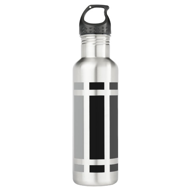 Silver Gray Hues Stainless Steel Water Bottle (Front)