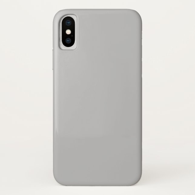 Silver Gray iPhone X Case (Back)