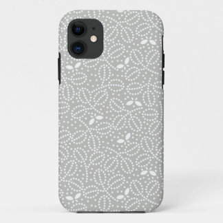 Silver Gray Leaf Pattern iPhone 5 Case
