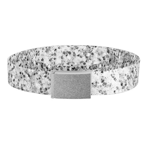 Silver gray light glitter sparkles belt