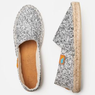 Silver gray light glitter sparkles black white espadrilles