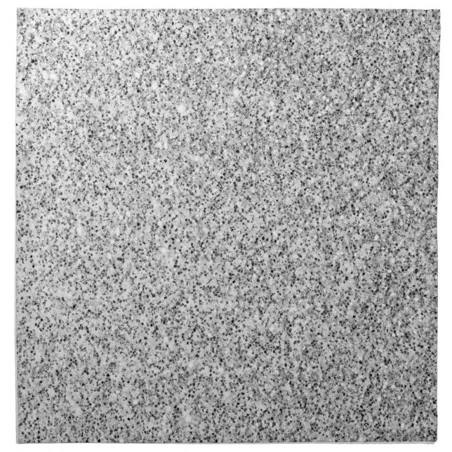 Silver gray light glitter sparkles cloth napkin (Front)