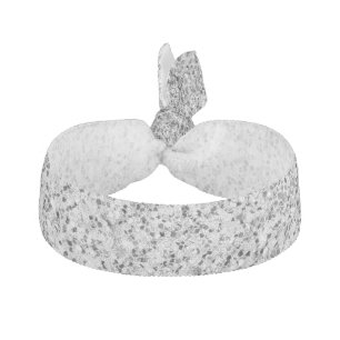 Silver gray light glitter sparkles elastic hair tie