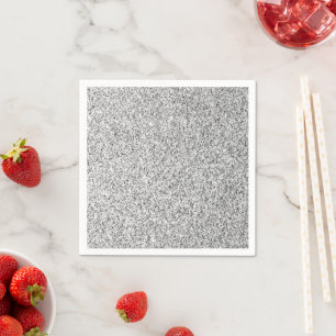 Silver gray light glitter sparkles napkins