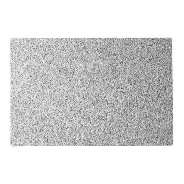Silver gray light glitter sparkles placemat (Front)