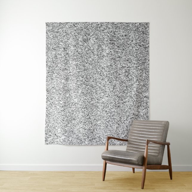 Silver gray light glitter sparkles tapestry (In Situ)