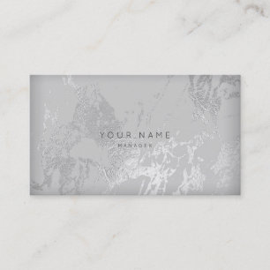 Silver Gray Marble Appointment Card