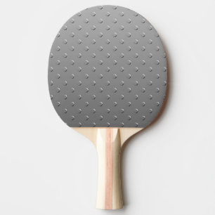 Silver Gray Metal Texture Look Ping-Pong Paddle