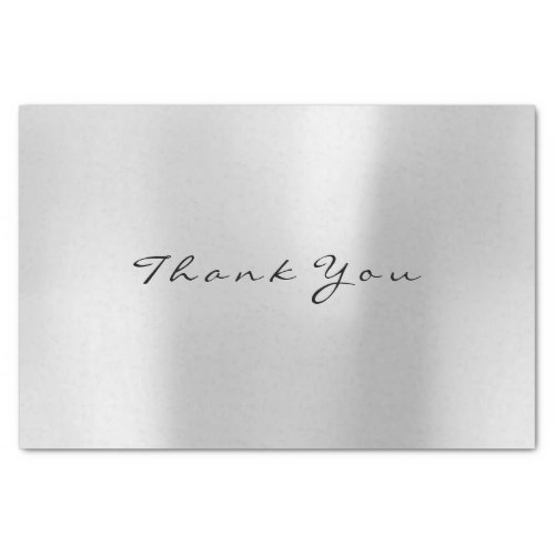 Silver Gray Metallic Blush Glitter Thank You Event Tissue Paper