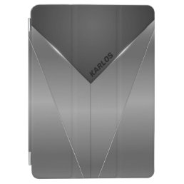 Silver-gray metallic geometric design 2 iPad air cover