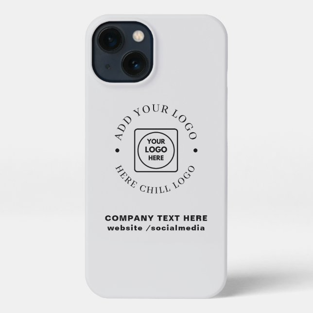 Silver Gray Metallic Logo Custom iphone case (Back)