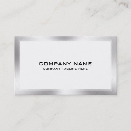 Silver Gray Metallic Texture Business Card