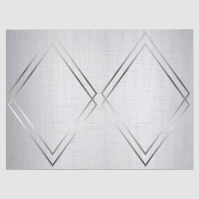 Silver Gray Metallic Tissue Paper (Front)
