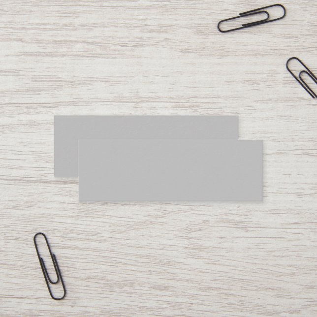 Silver Gray Mini Business Card (Front/Back In Situ)